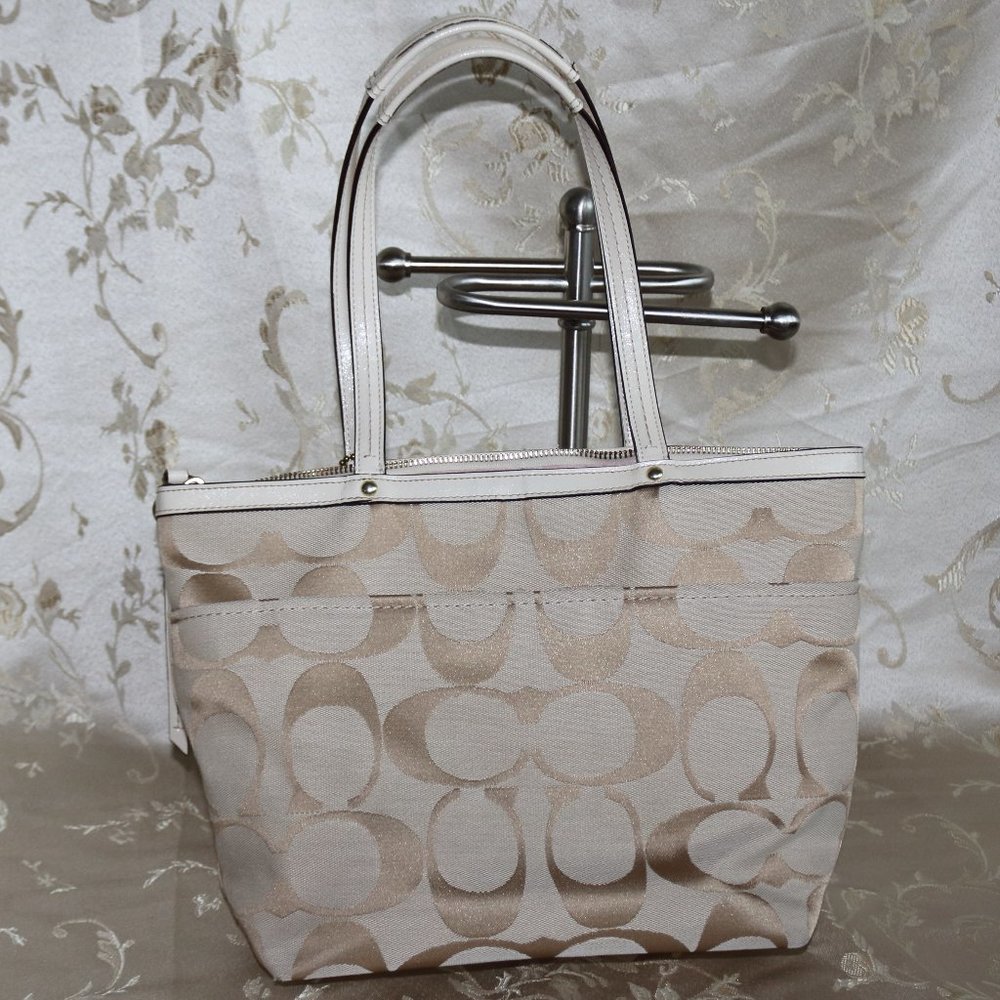 Coach Vintage Signature Stripe Tote F21950 - Picture 6 of 15